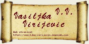 Vasiljka Virijević vizit kartica